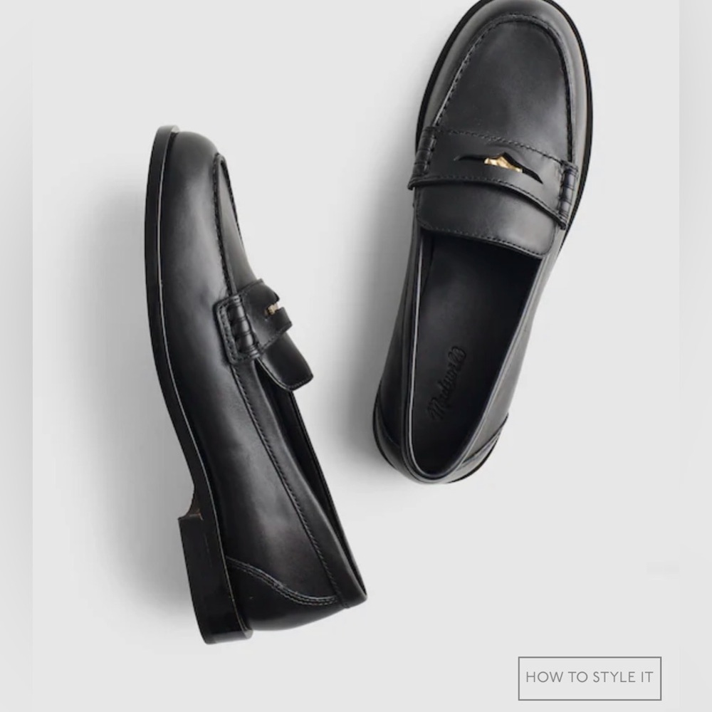 Madewell The Grayson Penny Loafer Size‎ 7.5 Black Leather